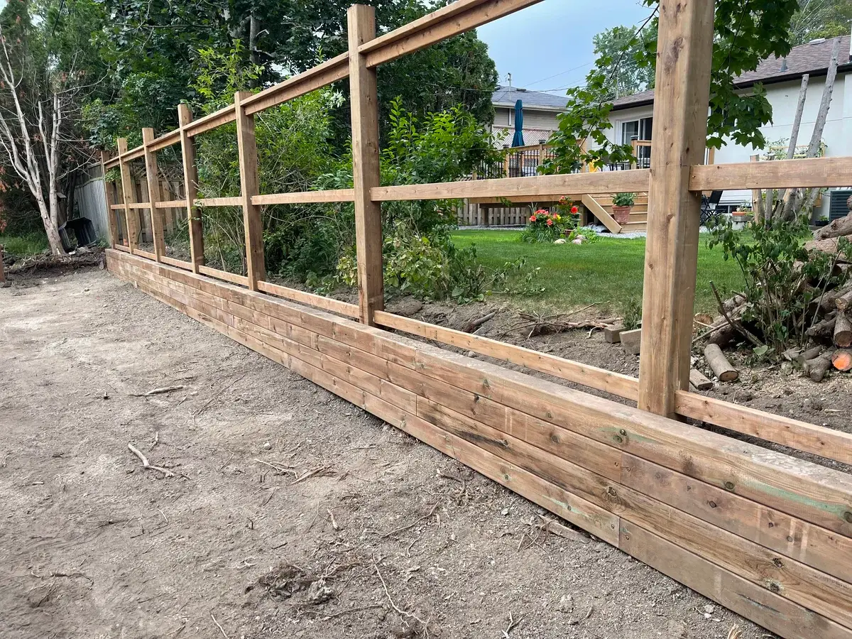 Retaining wall construction project